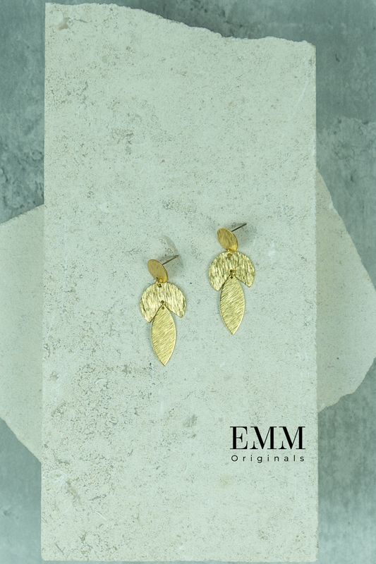 Fuchsia Brass Earrings