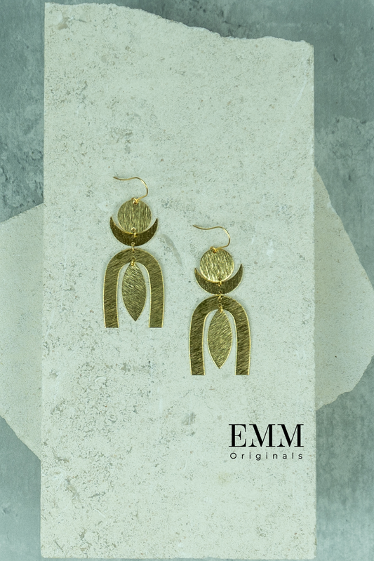 Rainbow and Moon Earrings