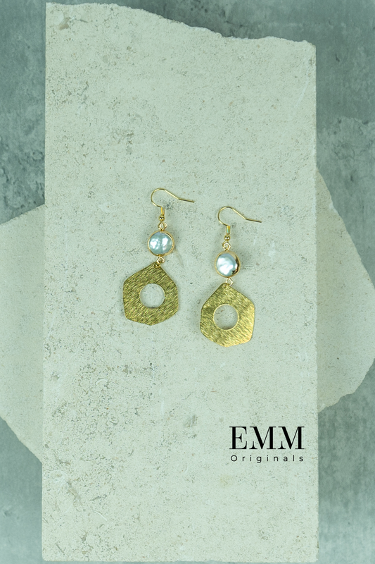 Hoop Earrings with Pearl