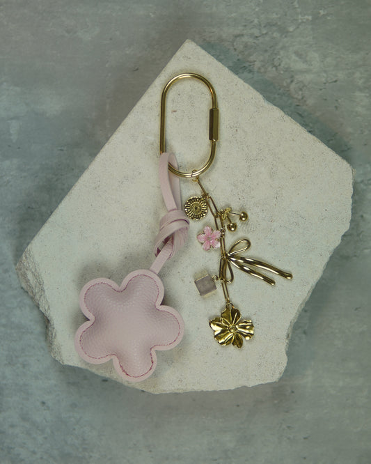 Pink Cherry Blossom Bag Charm/ Keychain
