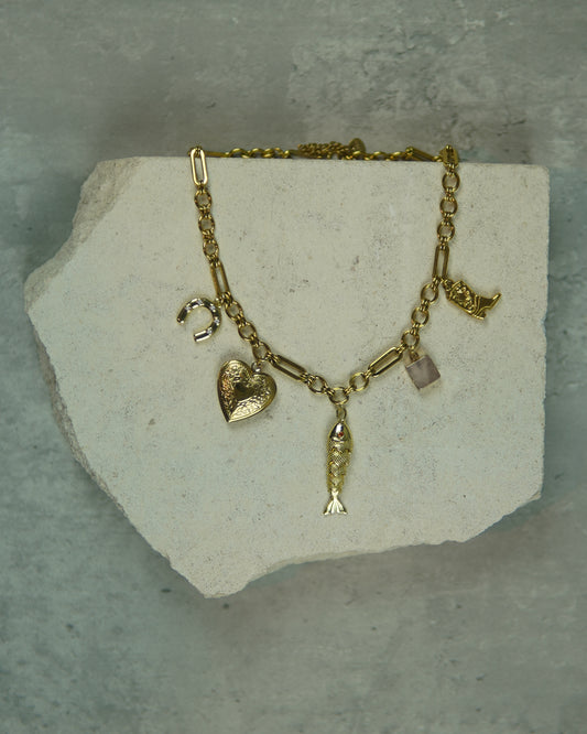 Western Spirit Charm Necklace – Gold