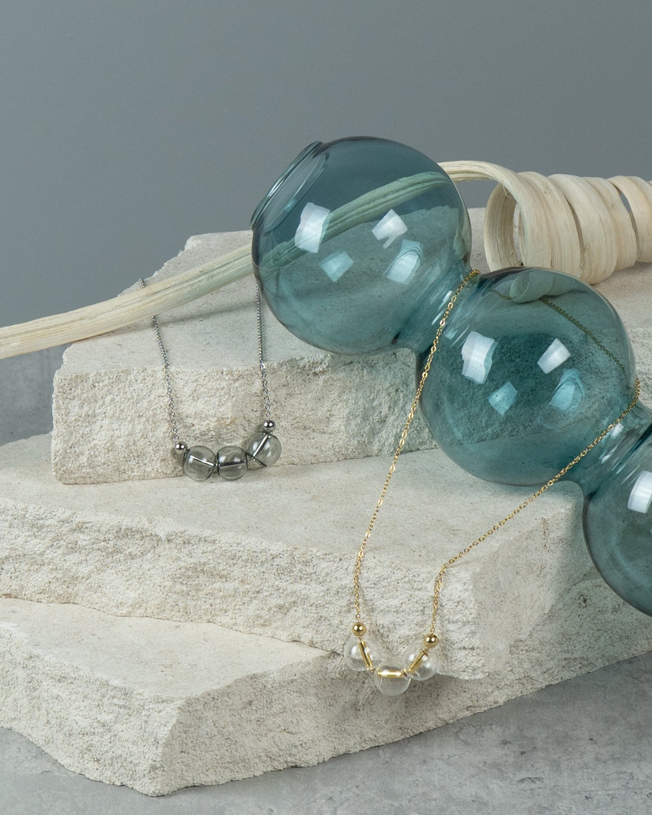 Triple Glass Necklace